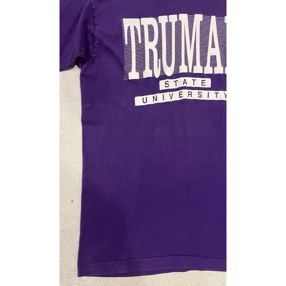 Vintage Truman State Bulldogs Shirt Mens Size M Single Stitch Purple‎ College - Picture 3 of 10